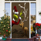 Aperturee - Deep Color Monster Dog Door Cover For Christmas